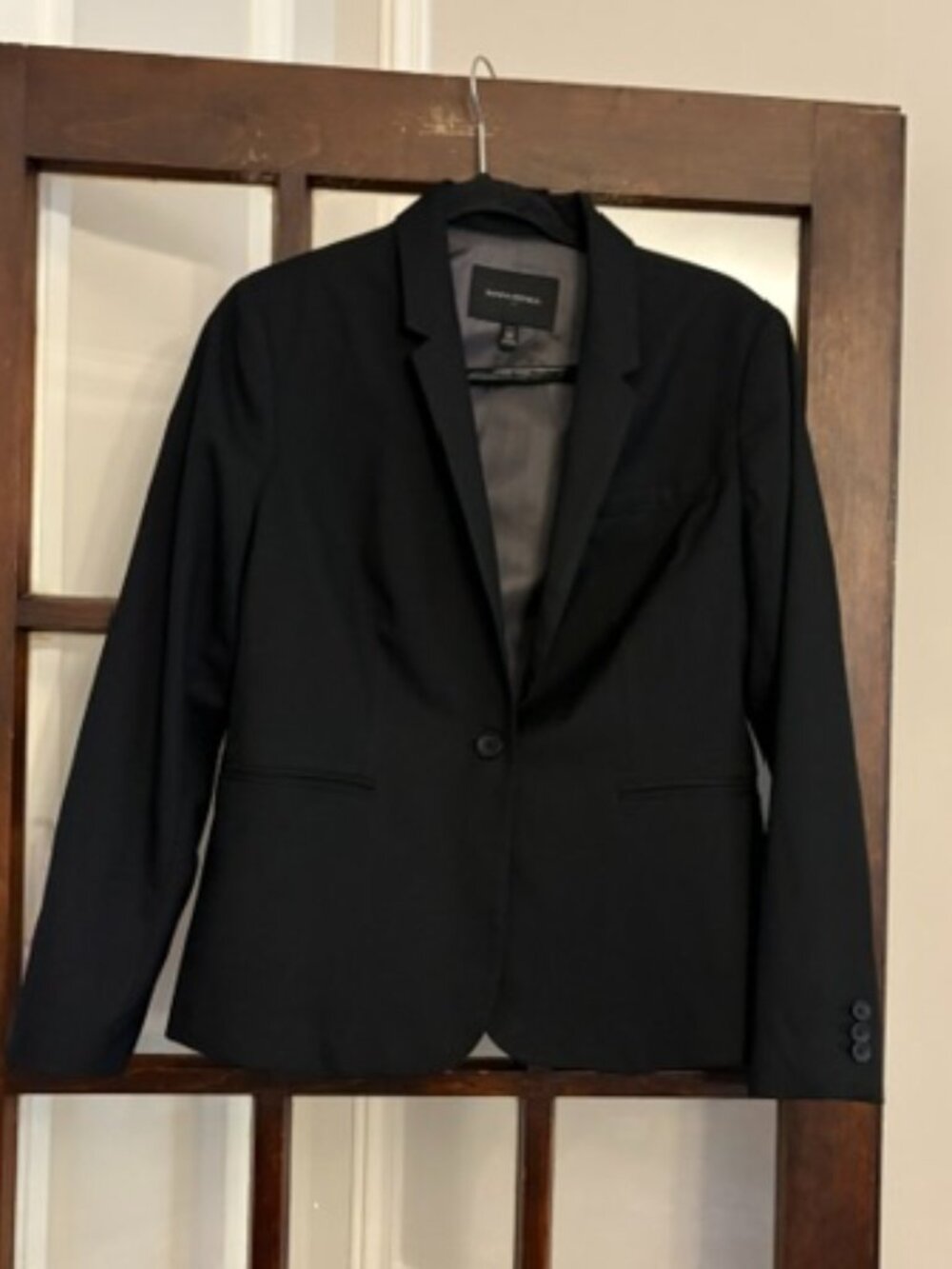 Banana Republic Factory Black Blazer, Size 10 Petite